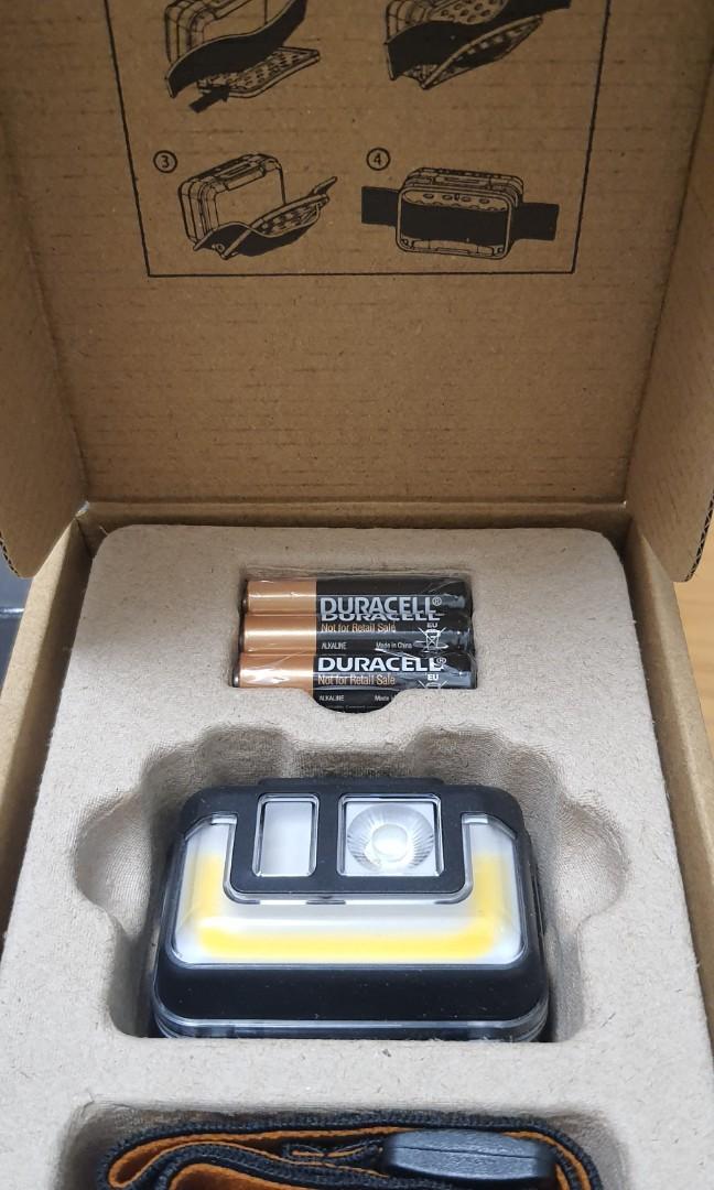 金頂 超高亮度LED 頭燈組Duracell LED Headlamp 575流明, 體育器材, 健行及露營在旋轉拍賣
