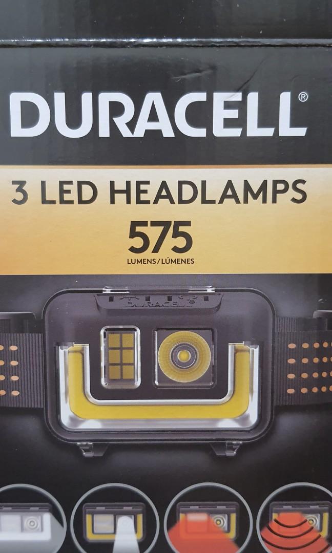 金頂 超高亮度LED 頭燈組Duracell LED Headlamp 575流明, 體育器材, 健行及露營在旋轉拍賣