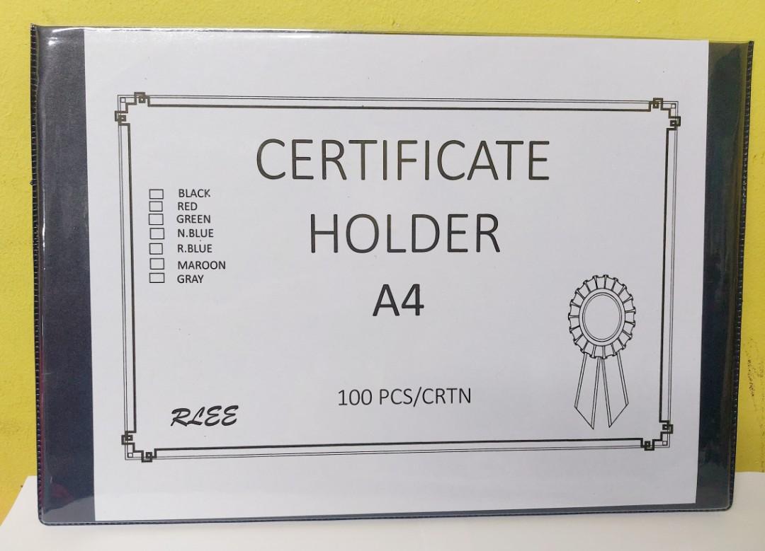 Size Certificate Holder 8 1 4 X 11 3 4 Inches Hobbies Toys Stationary Craft Stationery School Supplies On Carousell