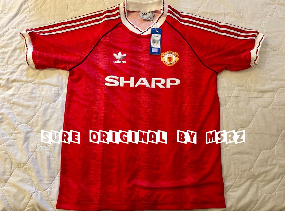ADIDAS MANCHESTER UNITED 90 HOME JERSEY, Men's Fashion, Tops & Sets