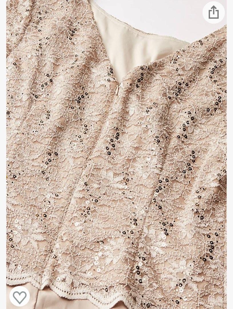 Alex evenings women's sequin lace best sale mock dress