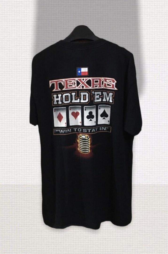 Alstyle Apparel “5 Aces Poker room, Texas Hold 'em” black Crew neck  t-shirt, Men's Fashion, Tops & Sets, Tshirts & Polo Shirts on Carousell