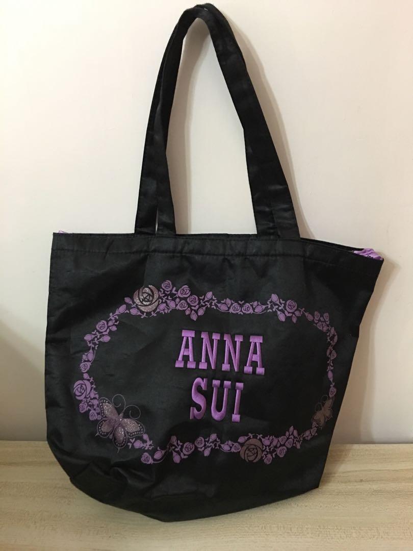Anna Sui 手挽袋手袋袋紫色日本雜誌bag japan, 女裝, 手袋及銀包, 單肩 