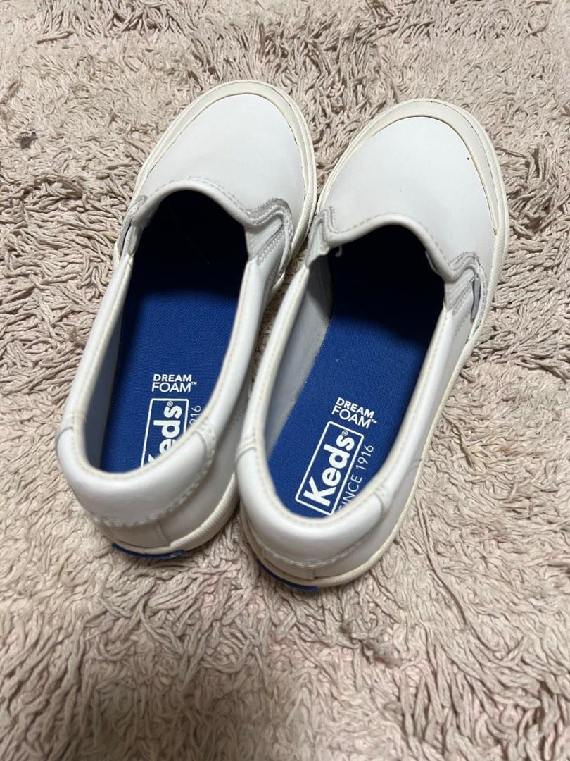 Aunthentic Keds White Slides Slip On Sneakers Shoes