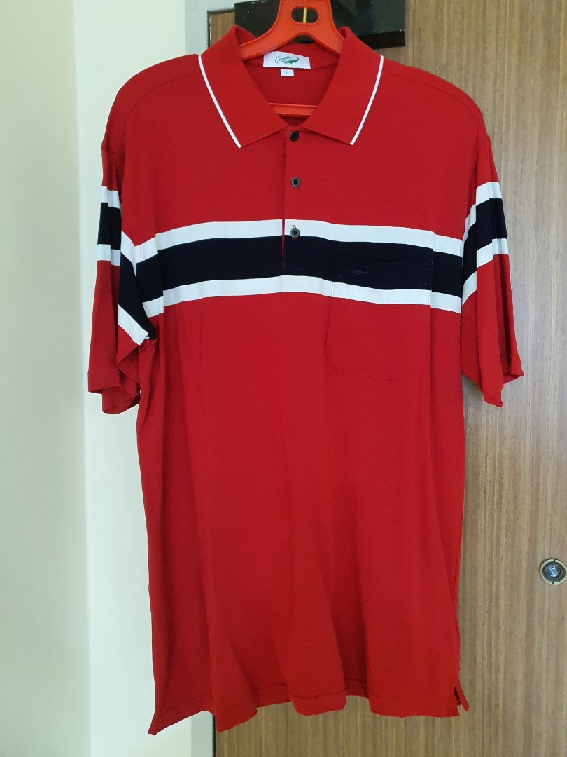 Authentic Crocodile Red Polo Shirt worn by Uncle Raymond Size L, Men's ...
