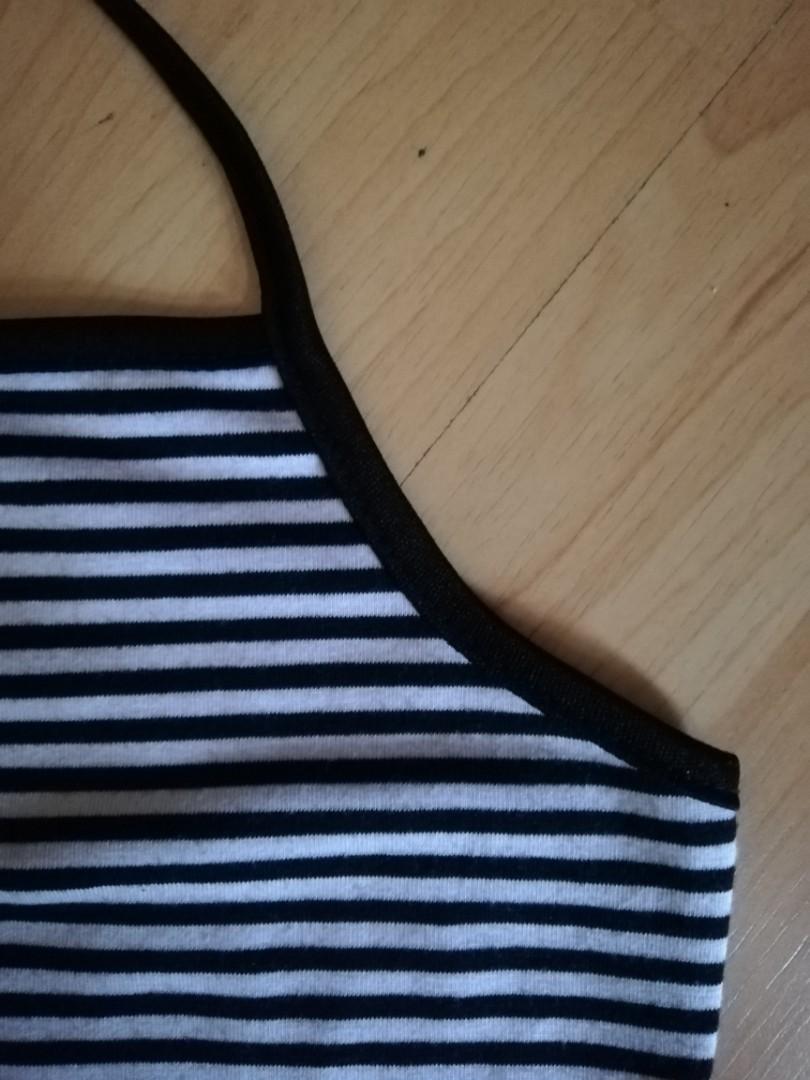 Backless String Crop Backless Stripes Crop Top S/M/L, Women's Fashion, Tops, Blouses on ...