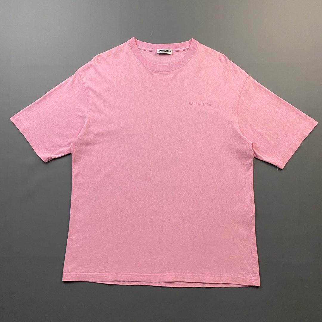 Mens pink balenciaga t shirt clearance