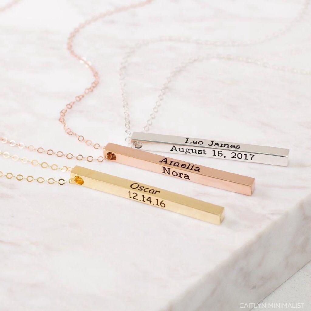 Customized sales bar necklace
