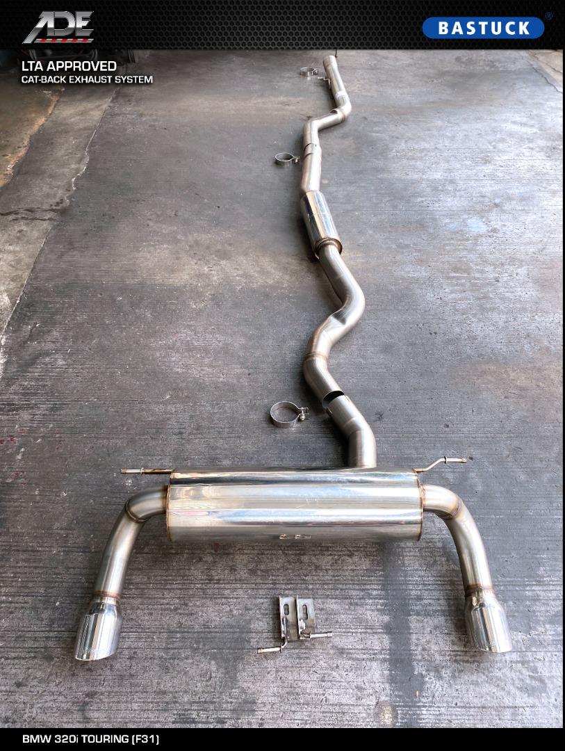 BASTUCK LTA APPROVED CATBACK EXHAUST SYSTEM ON BMW 320i TOURING (F31