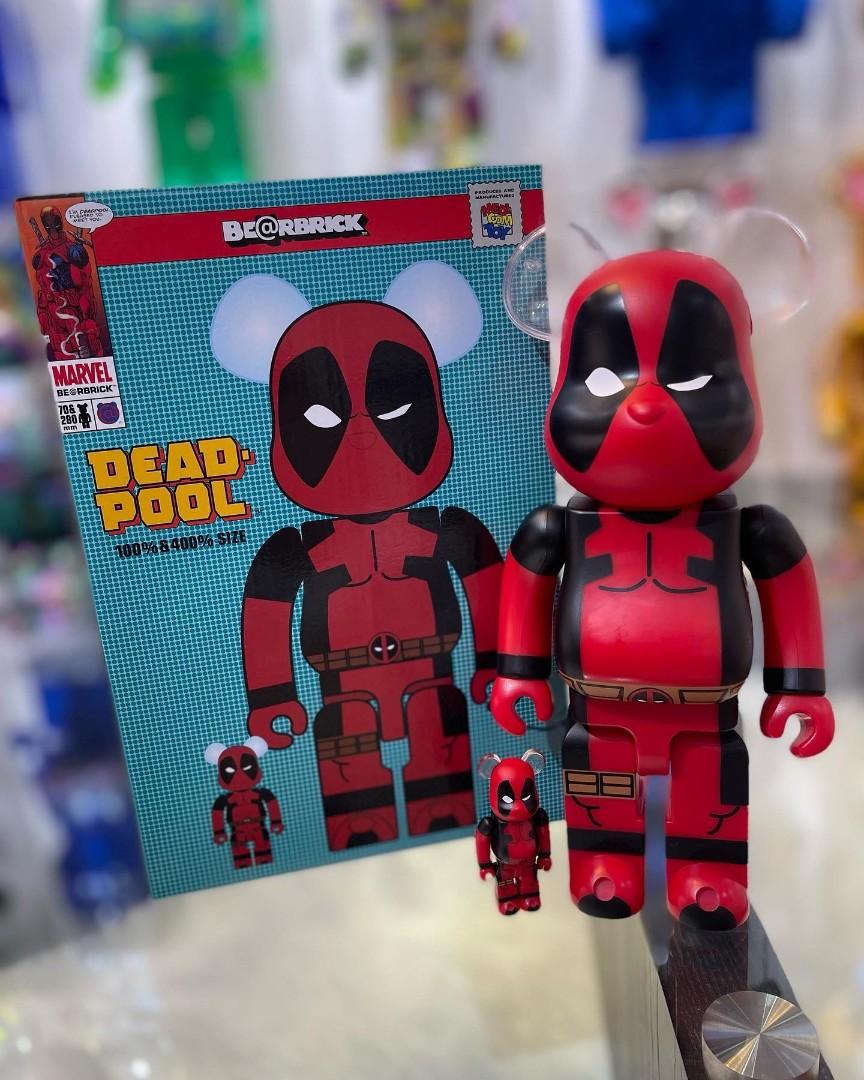 BE@RBRICK DEADPOOL 100％ & 400％, 興趣及遊戲, 玩具& 遊戲類- Carousell