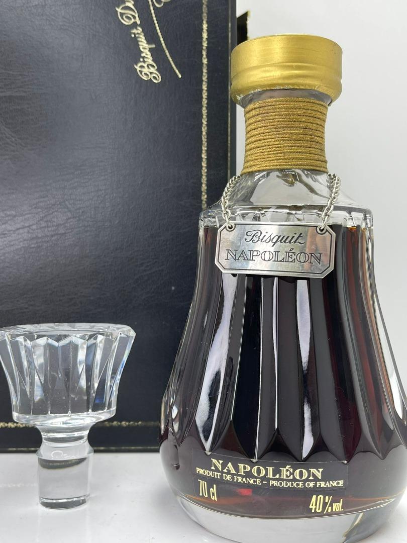 Bisquit Cognac Napoelon 700ml 百事吉水晶樽干邑 Bottled in 1970s, 嘢食 &amp; 嘢飲, 酒精飲料 ...