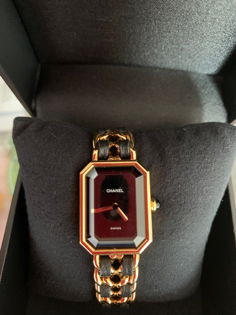 👑🌟[BLACK X 24K Gold Chanel Watch]🌟👑 Chanel Vintage Premiere