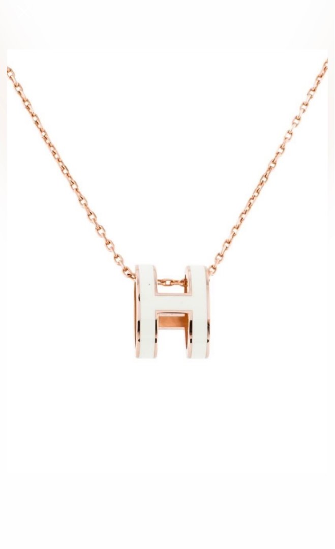 Hermes white necklace clearance