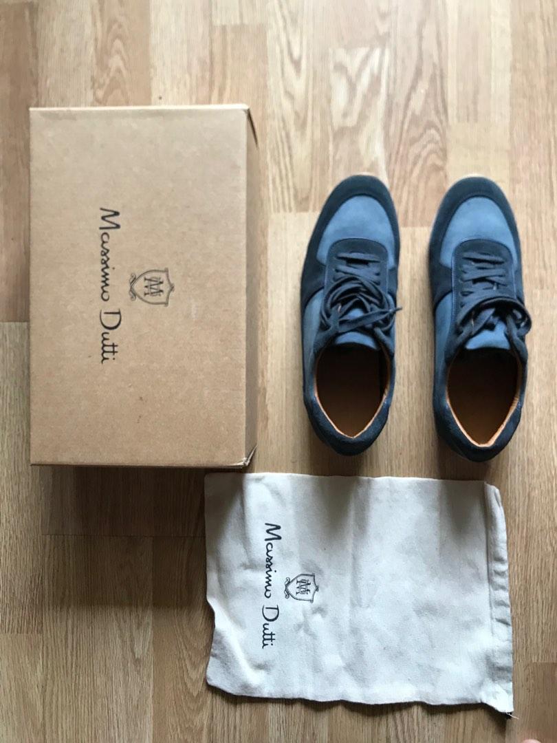 BNIB Massimo Dutti Blue Leather Sneaker Men s Fashion Footwear
