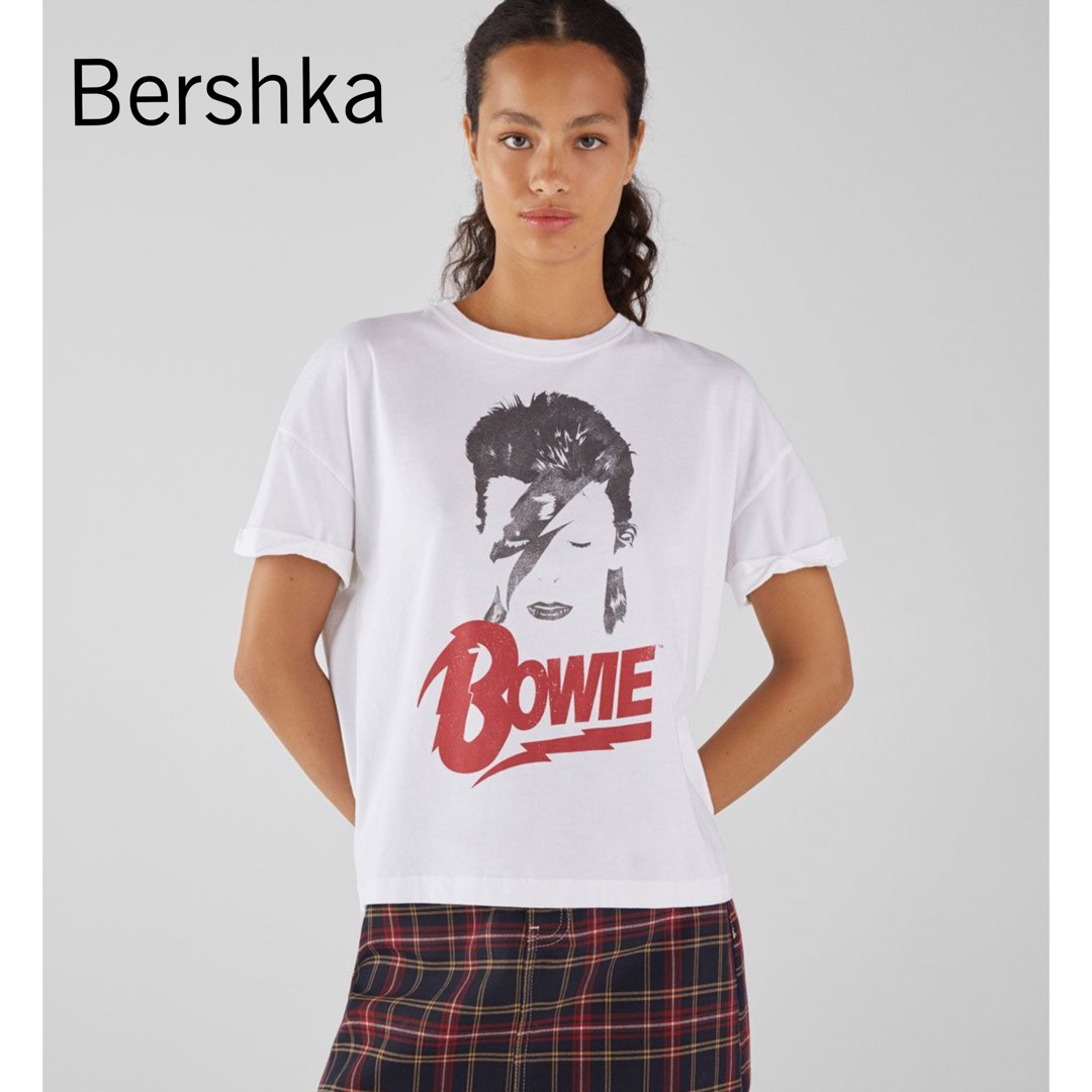 BNWOT Bershka David Bowie T shirt M, Women's Fashion, Tops, Other Tops on