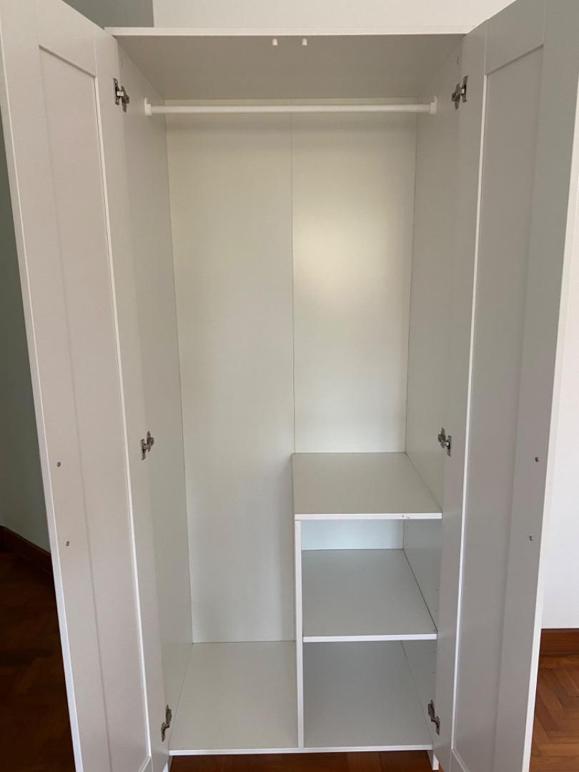 BRIMNES Wardrobe with 2 doors, white, Babies & Kids, Baby Nursery