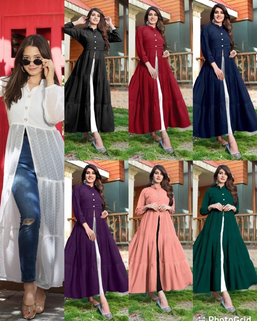 Long gown kurti with jeans online