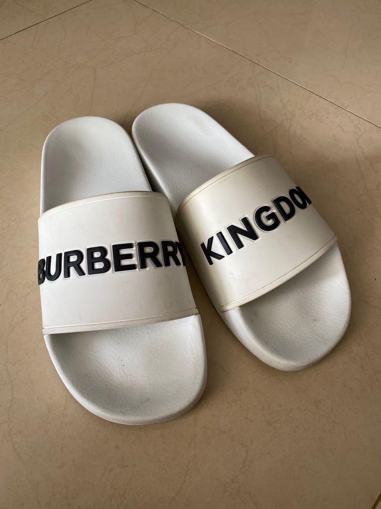 Burberry Slides, Men's Fashion, Footwear, Flipflops and Slides on Carousell