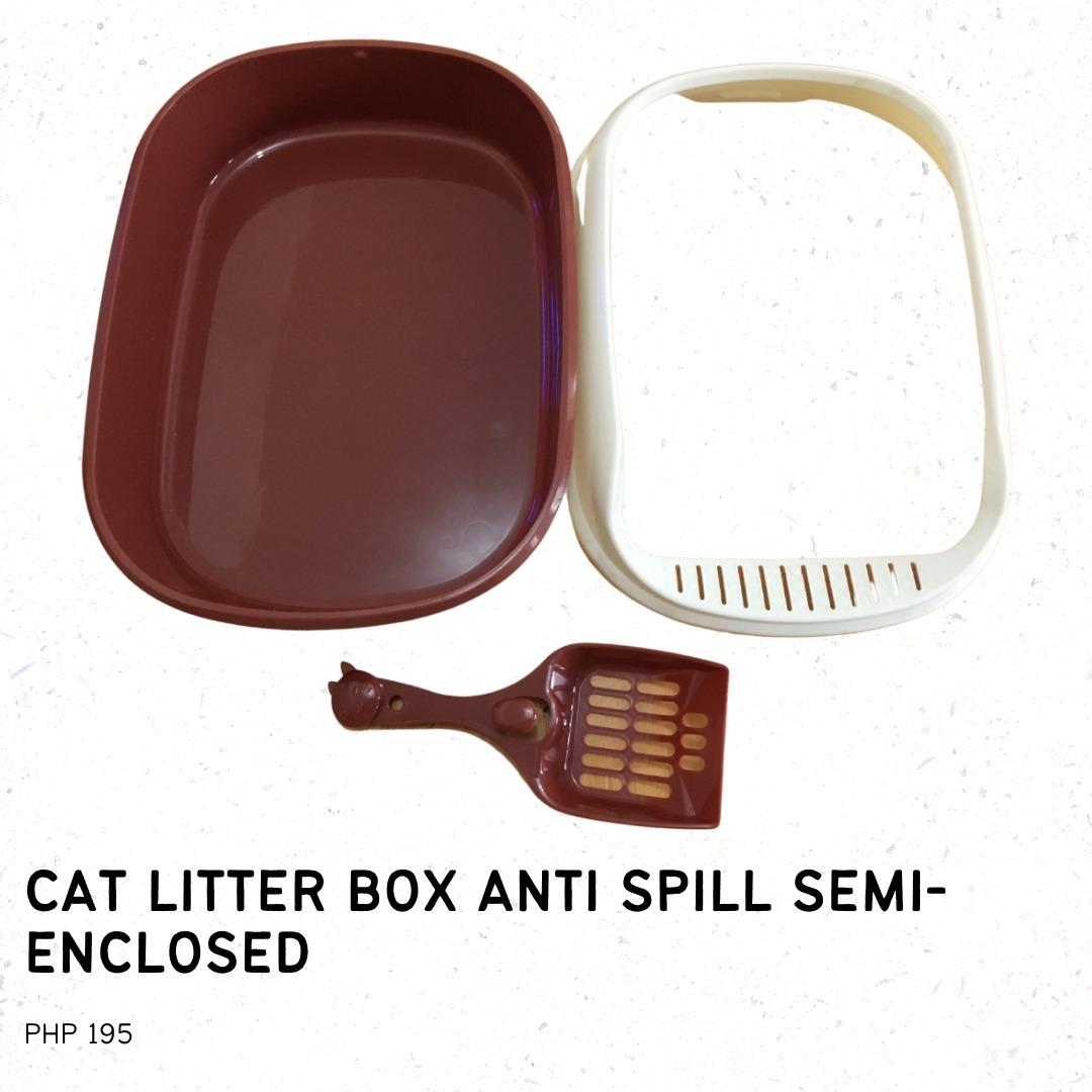 Cat Litter Box Anti Spill Semienclosed Free Shovel, Pet Supplies