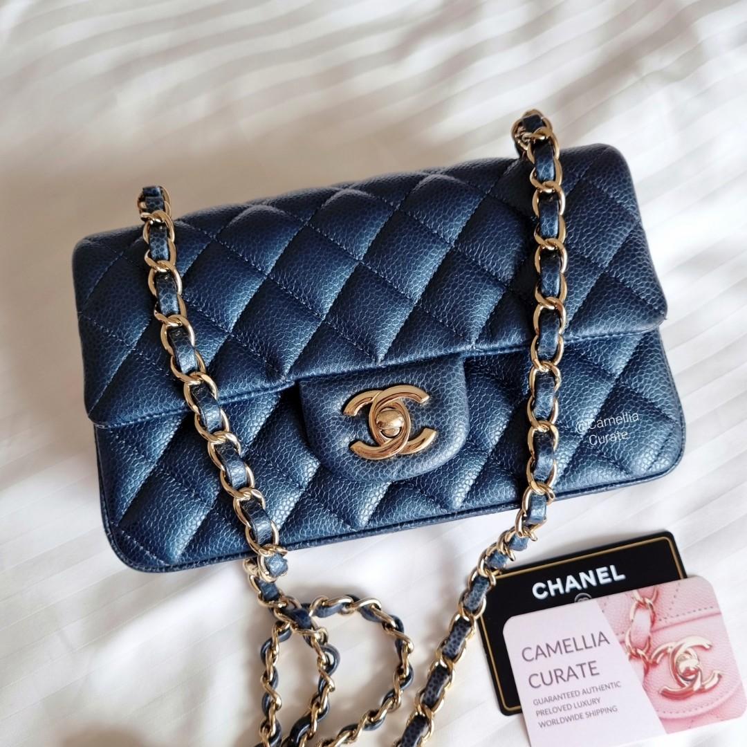 Chanel Coco Handle mini dark red caviar, Luxury, Bags & Wallets on Carousell