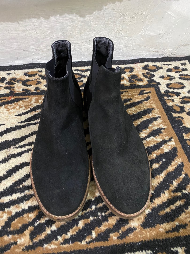 zara suede chelsea boots