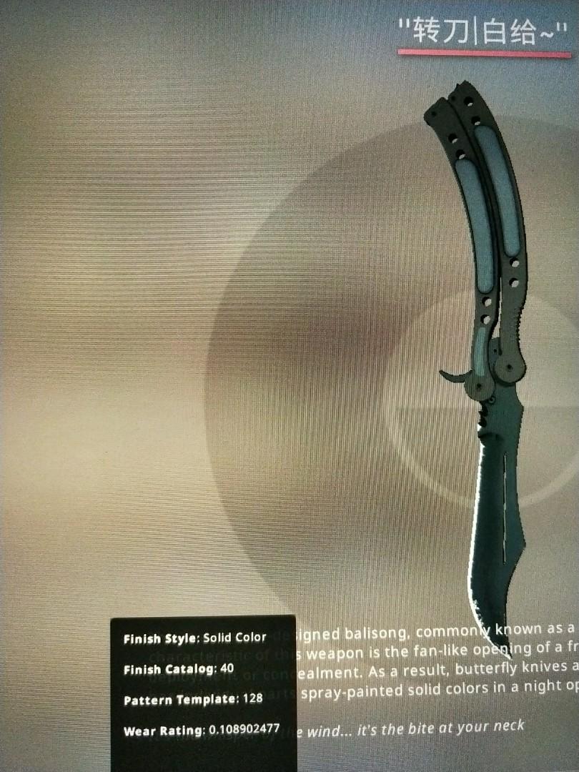 CSGO Butterfly Knife Night MW, Video Gaming, Gaming Accessories, In