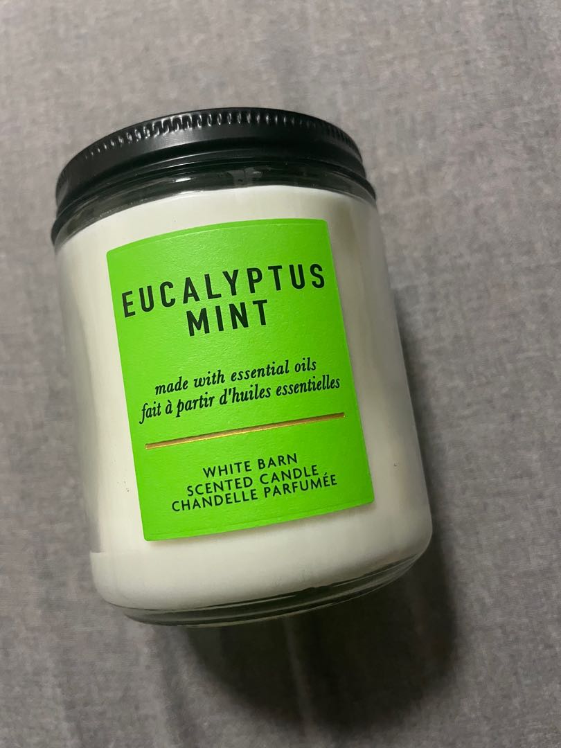 Eucalyptus Mint White Barn Candle, Furniture & Home Living, Home