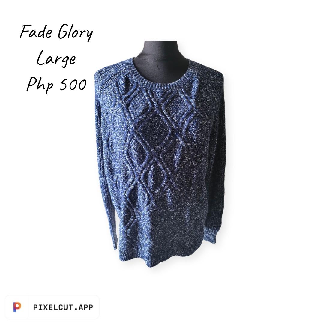 Faded Glory Blue Knitted Sweater 
