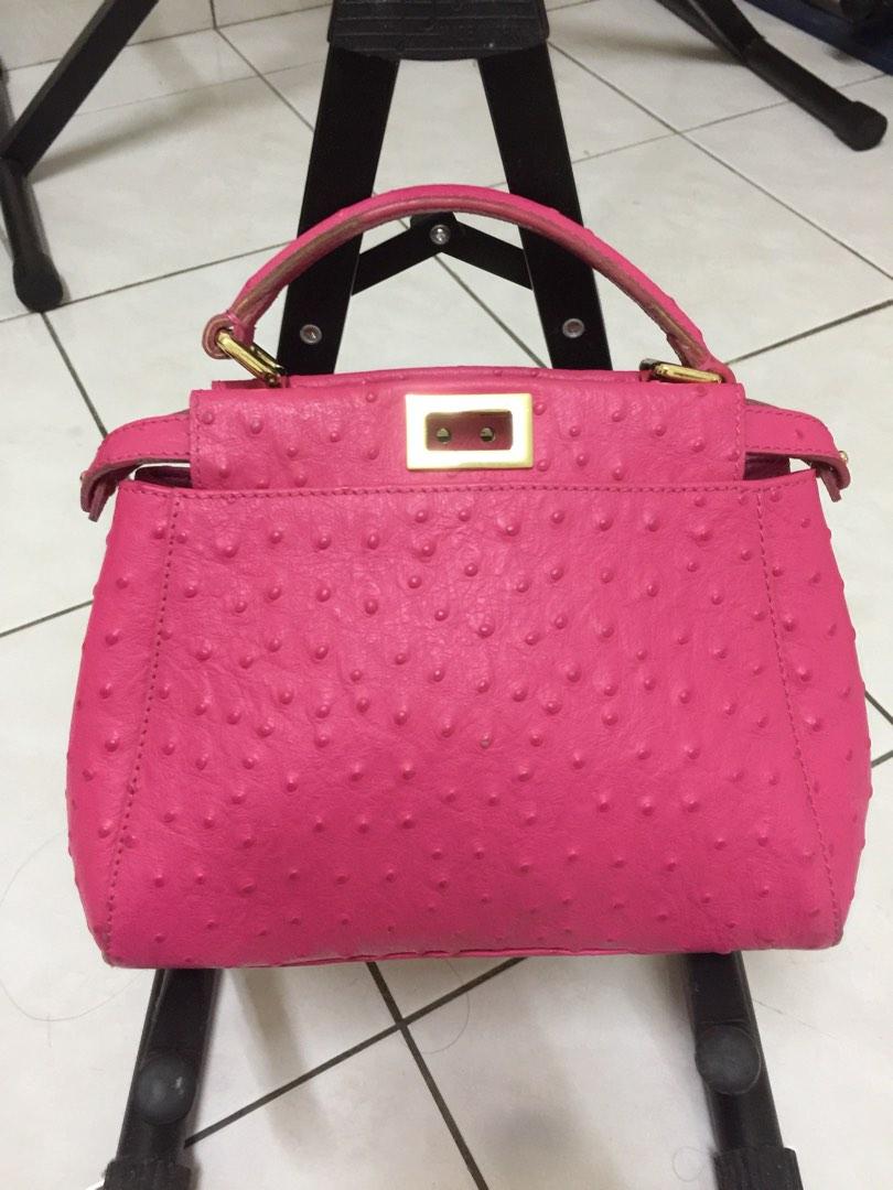Fendi ostrich on sale peekaboo