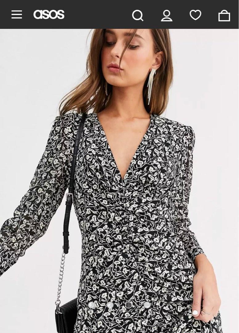 FOR SALE Topshop midi dress with split front in floral print