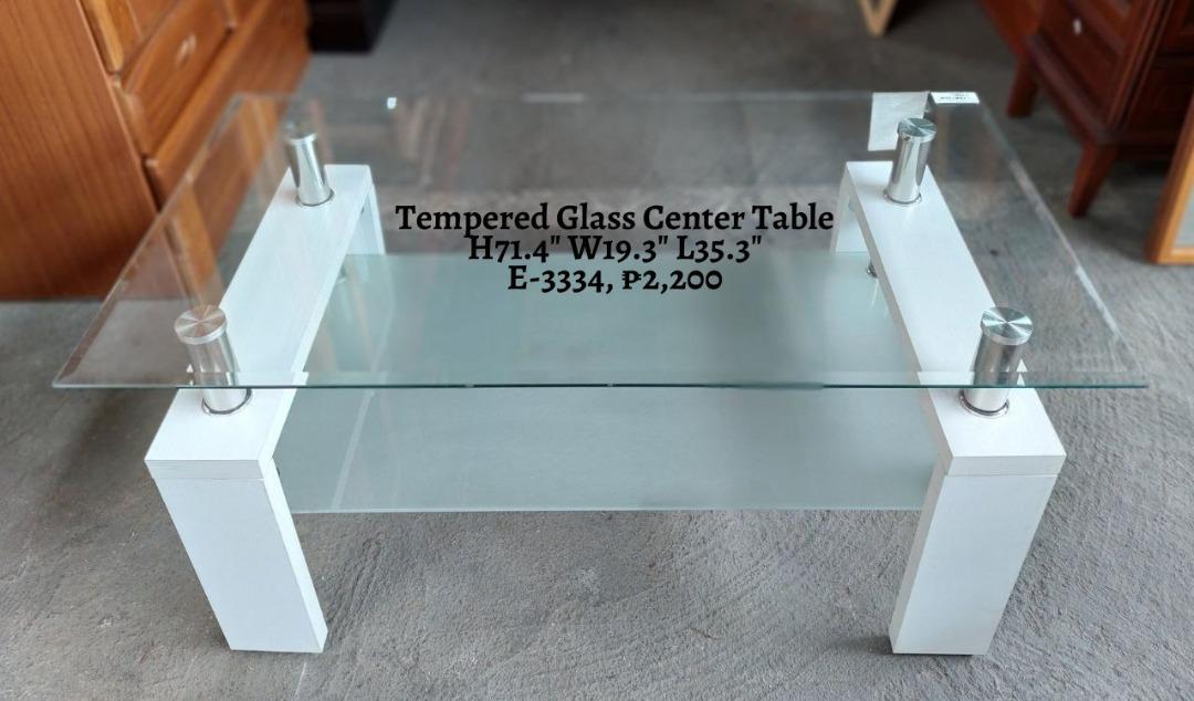 Glass Center Table, Furniture & Home Living, Furniture, Tables & Sets