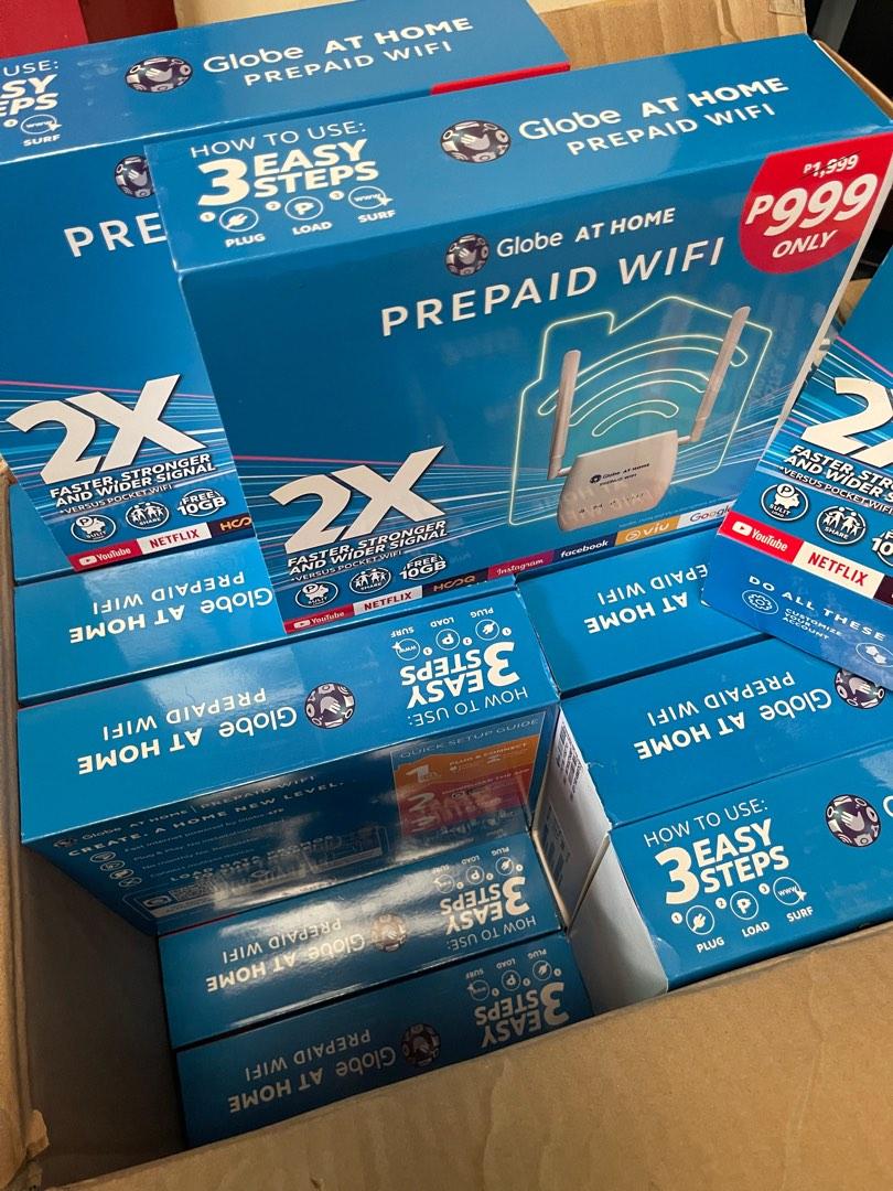 Globe Prepaid WIFI (Category: Networking) located in Manila. Submitted by vintage.box (Listing ID 1181986546, Image 2). Description: Promo!!!! SUPER BIG SALE!!! GLOBE At Home Prepaid Wifi open for bulk order Can connect to 10 devices Broadband signal 20 meters coveraged 2x faster, stronger, wider signal than globe prepaid wifi Just plug, load and surf Globe apps, GLOBE AT HOME MONITORING OF LOAD BUILT IN PROMOS BUILT SIM LIMITED STOCKS ONLY Text 