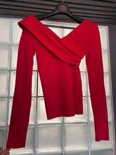 Great quality 90% viscose sexy red top