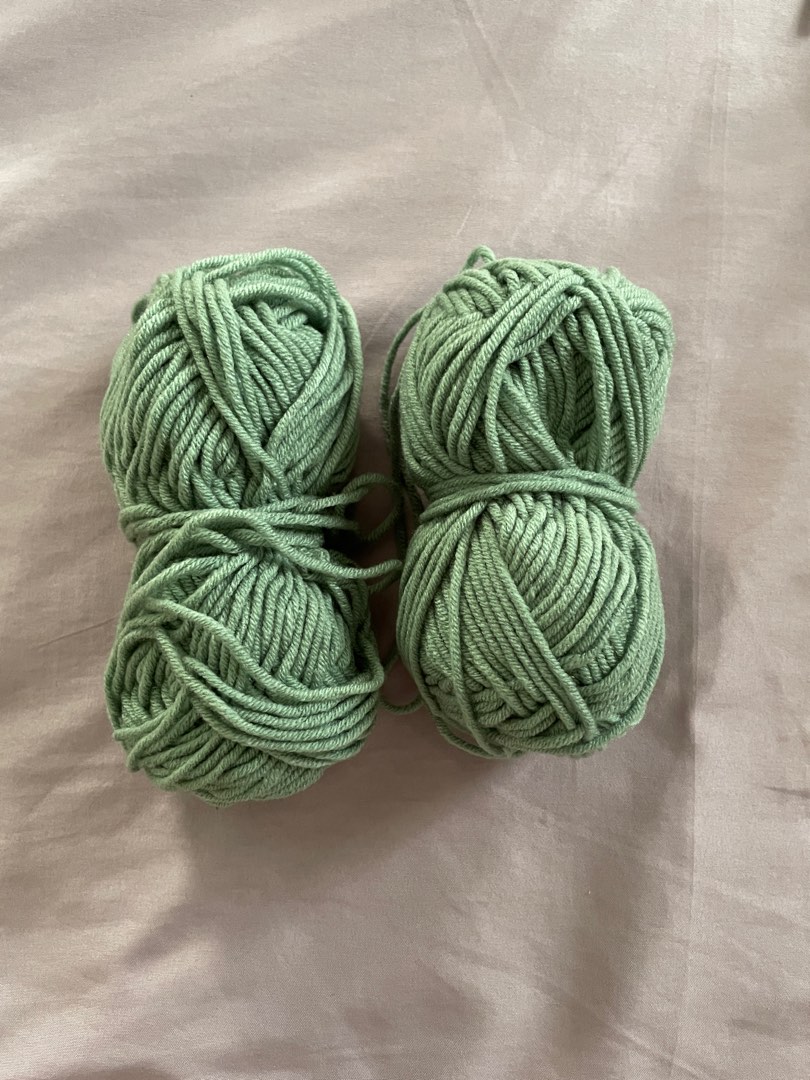 Green Crochet Yarn, Furniture & Home Living, Home Decor, Other Home