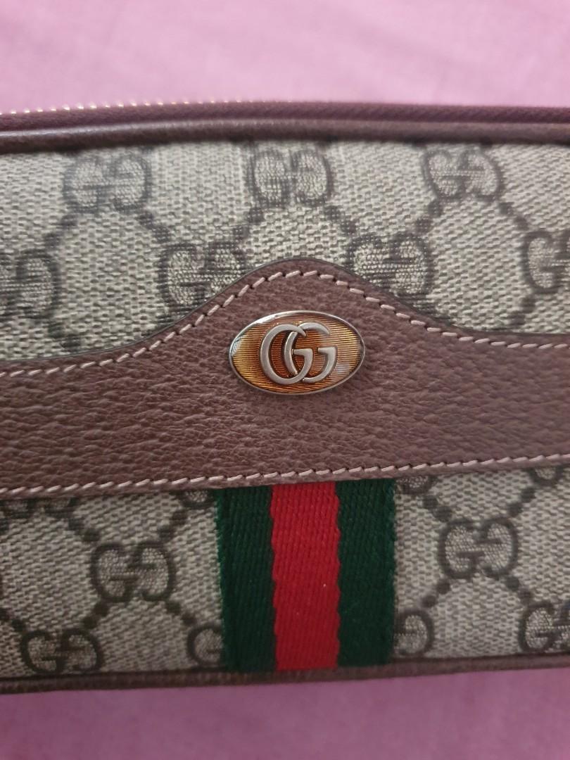 Gucci Ophidia Triple Zip Crossbody Bag GG Coated Canvas Mini, Luxury
