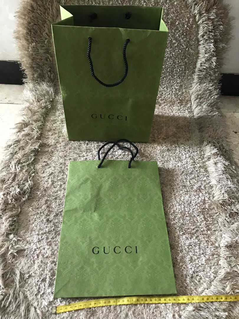 GUCCI paper bag kantong belanja tekstur mewah paisley 70an like new