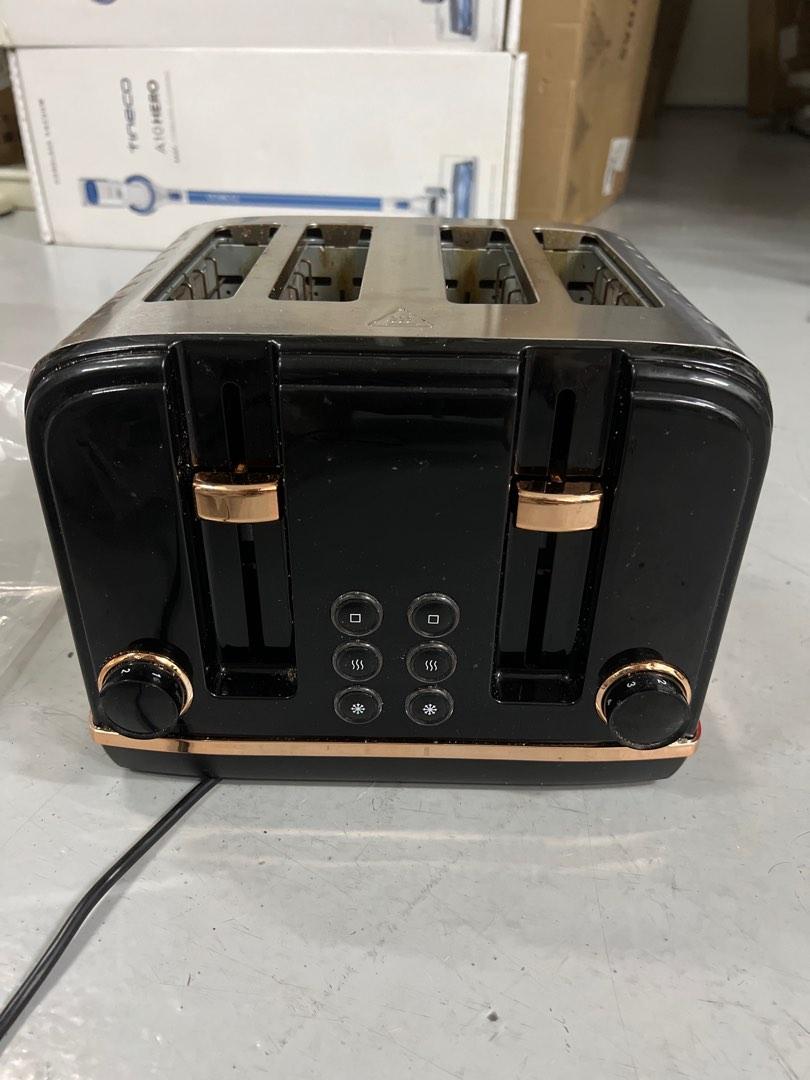 Haden Black & Copper 4 Slice Toaster Stainless Steel Body