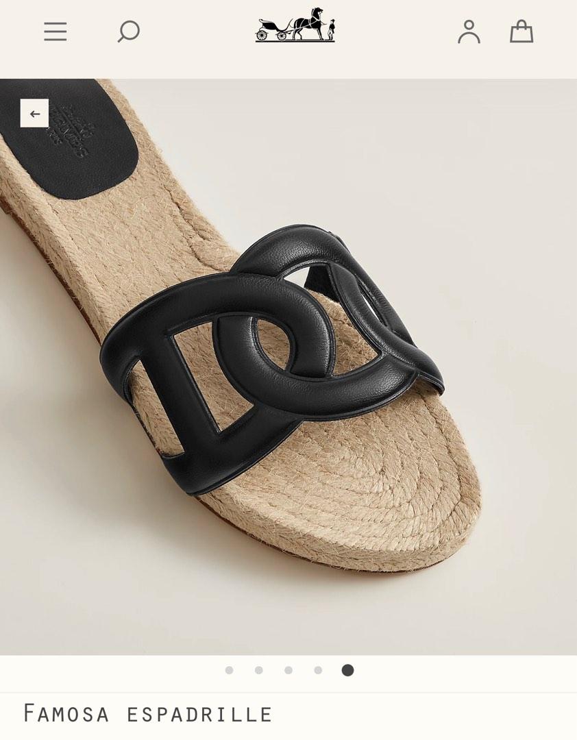 Hermes Famosa Espadrille (sandals), 名牌, 鞋及波鞋 - Carousell