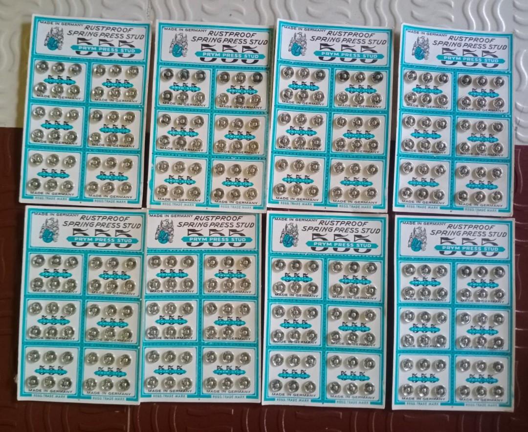 288 x Vintage 1940s 555 PRYM SPRING PRESS STUD Button Made In Germany