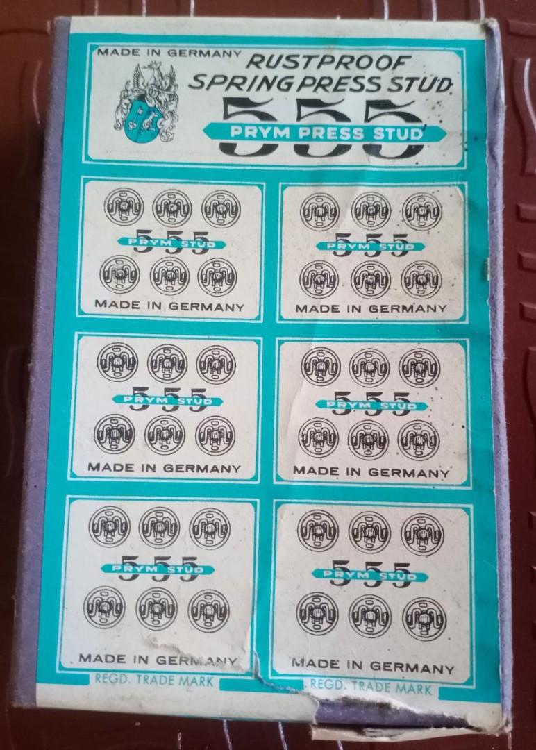 288 x Vintage 1940s 555 PRYM SPRING PRESS STUD Button Made In Germany