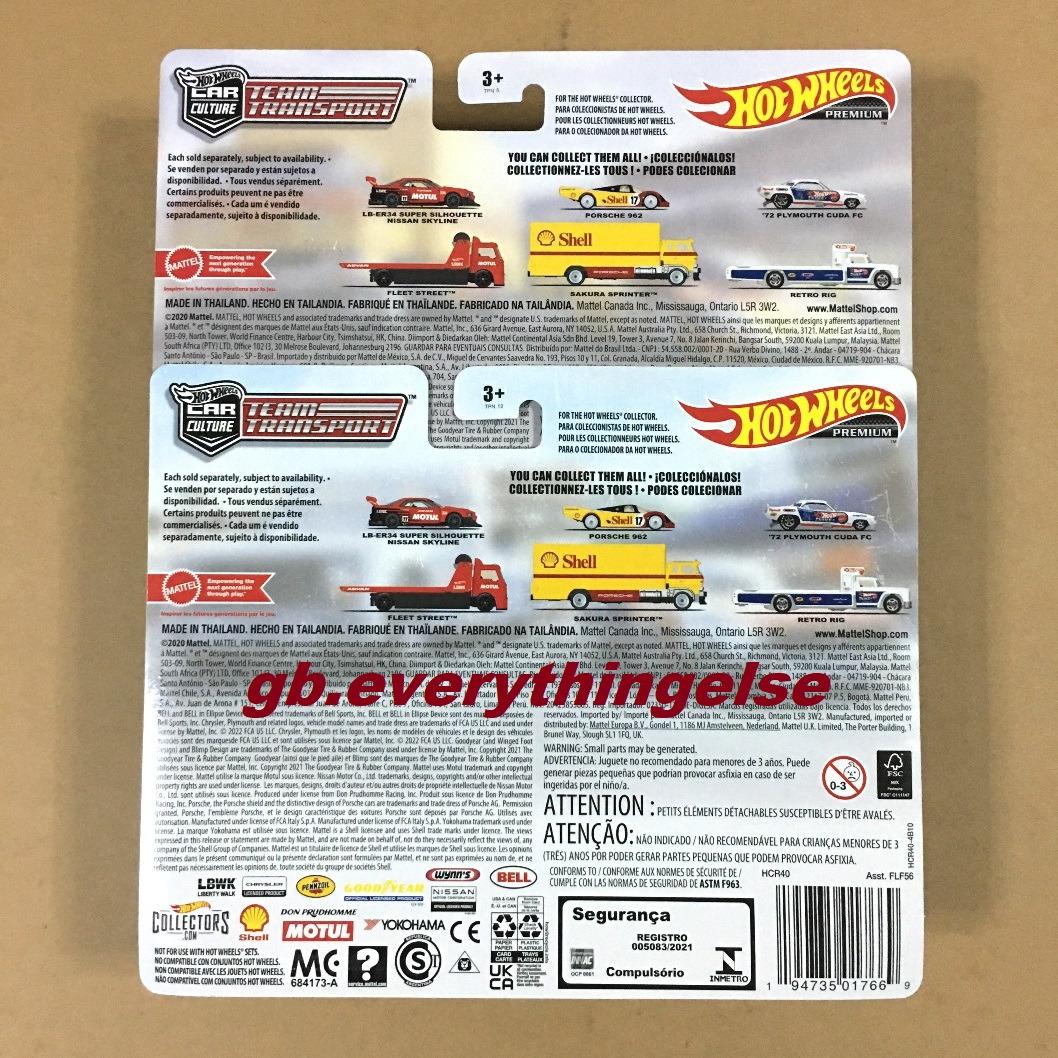 Hot Wheels Premium Team Transport Porsche 962 Sakura Sprinter + '72 ...