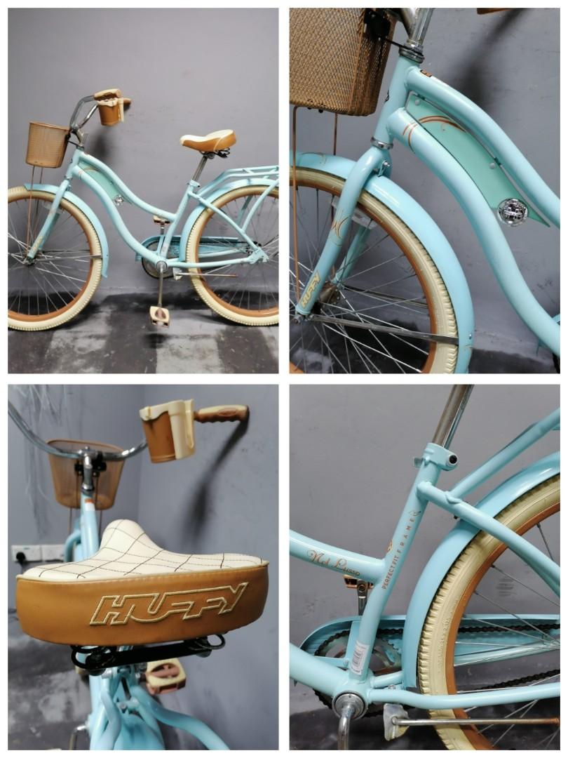 24 huffy nel lusso women's cruiser top bike mint green