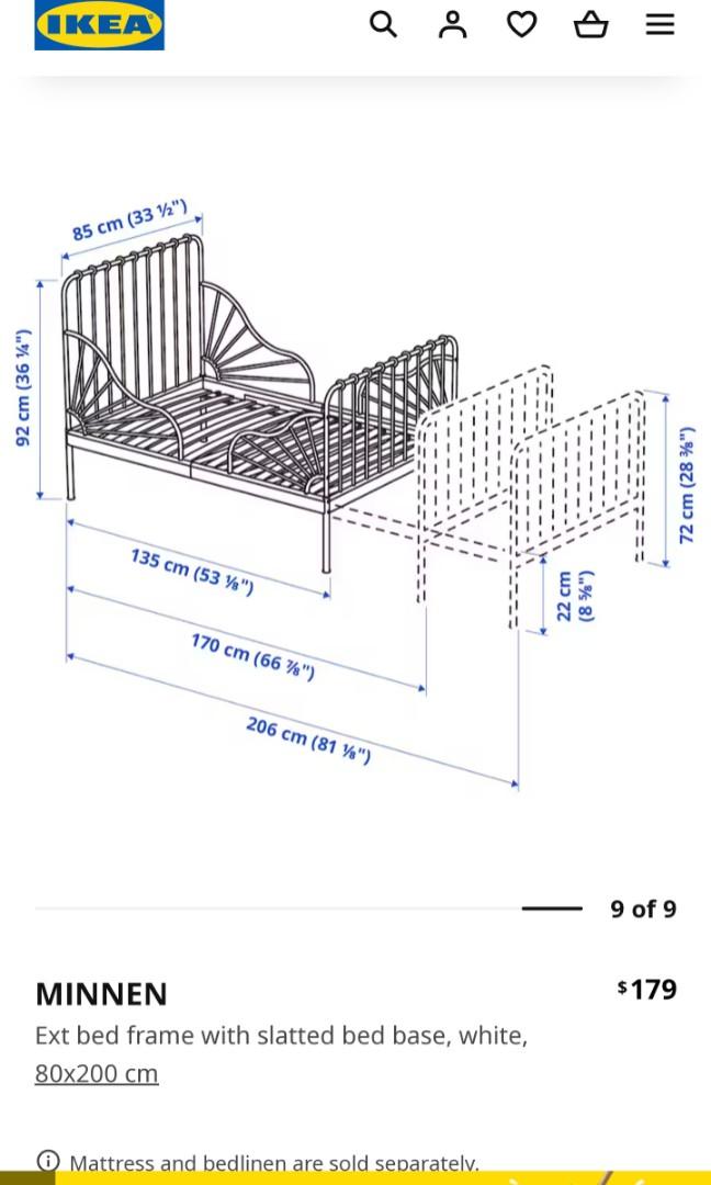 IKEA EXTENDABLE BED, Babies & Kids, Baby Nursery & Kids Furniture