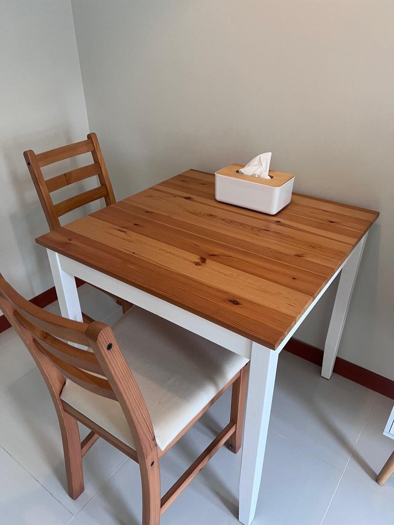 IKEA Lerhamn Table and 2 Chairs