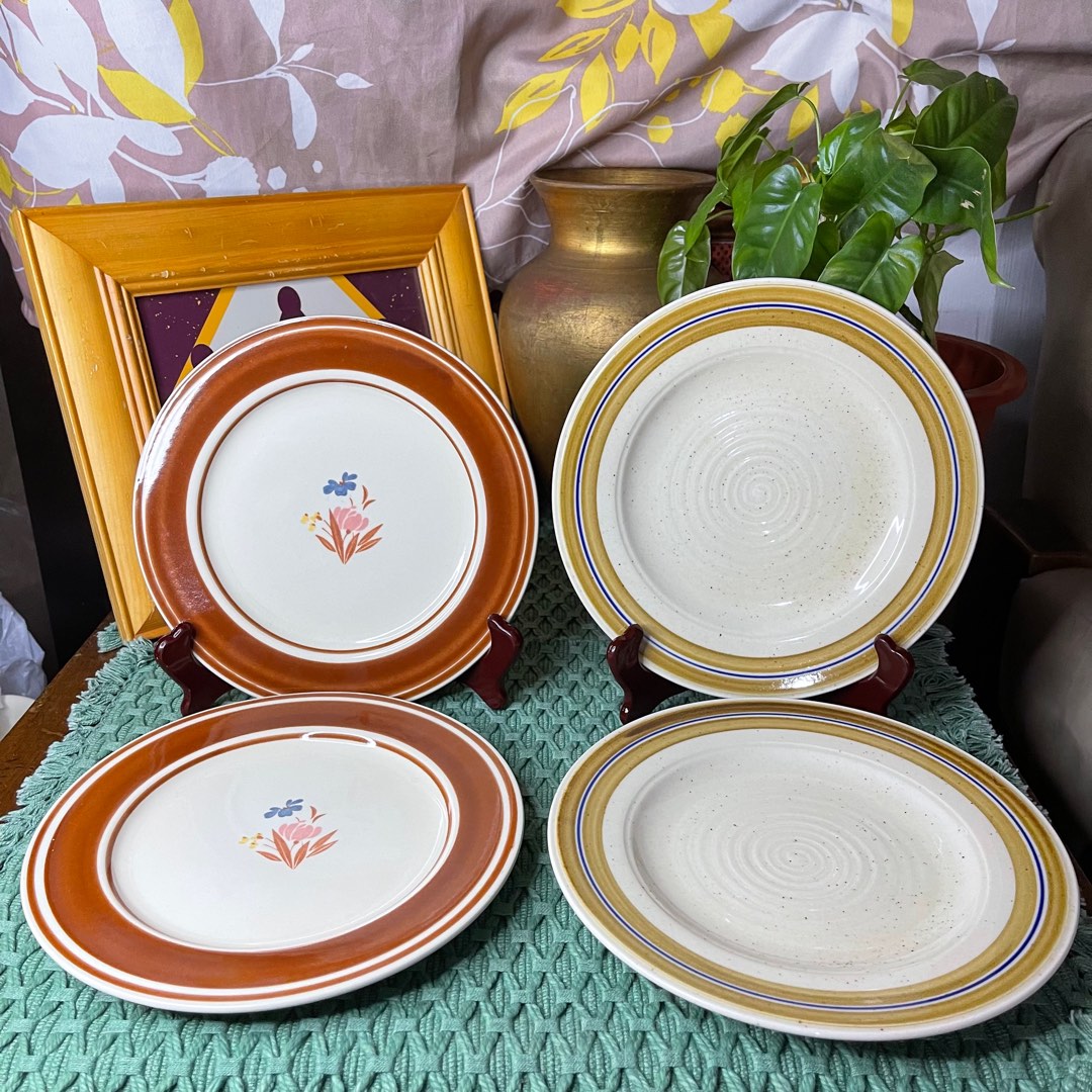 JAPAN STONEWARE PLATES, Furniture & Home Living, Kitchenware