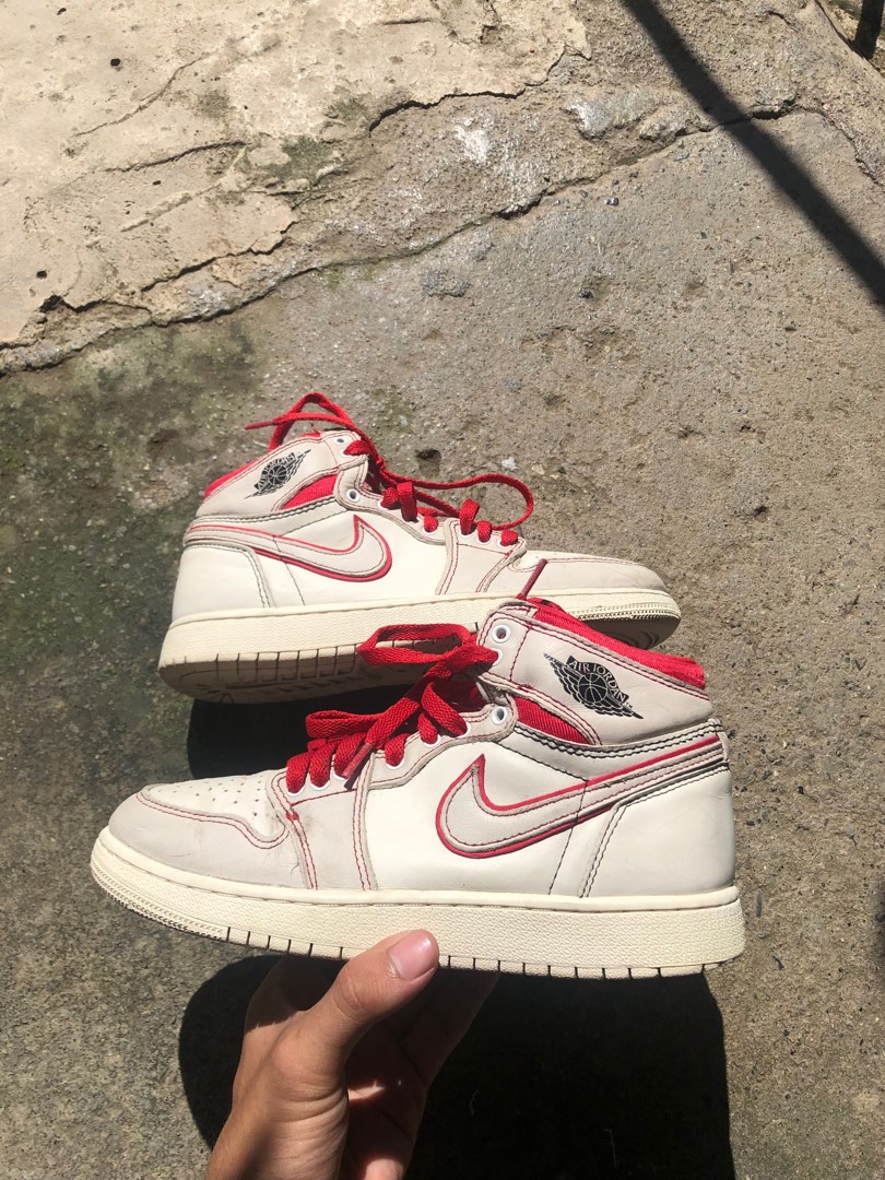 jordan 1 phantom gym red on feet