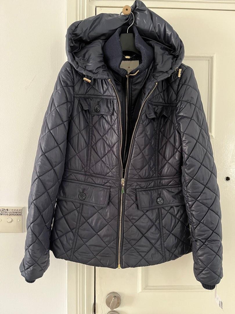 Kate spade quilted new arrivals coat navy