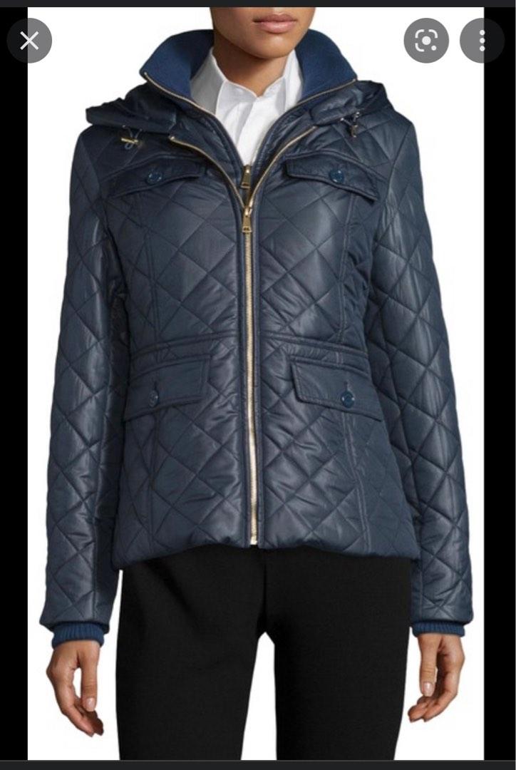 Kate spade quilted best sale coat navy