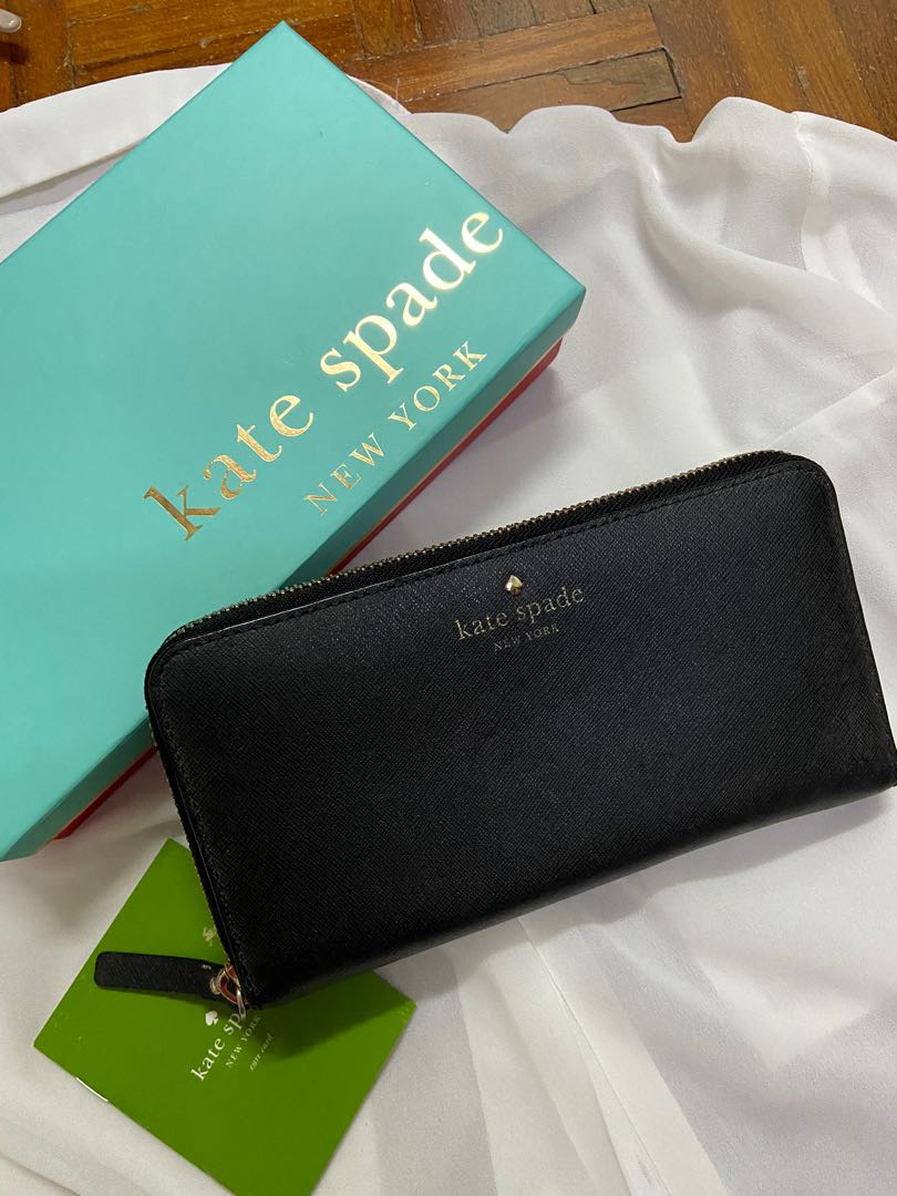 Kate Spade Long Wallet (Black), Women's Fashion, Bags & Wallets, Wallets &  Card holders on Carousell