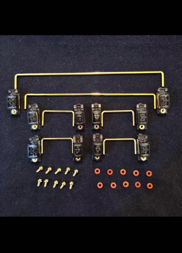 Durock v2/v3 Lubed + Holee modded stabilisers screw ins / plate mounted